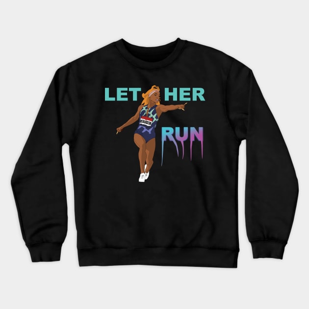 Sha'Carri Richardson Let Her Run! Crewneck Sweatshirt by Hevding